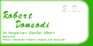 robert domsodi business card